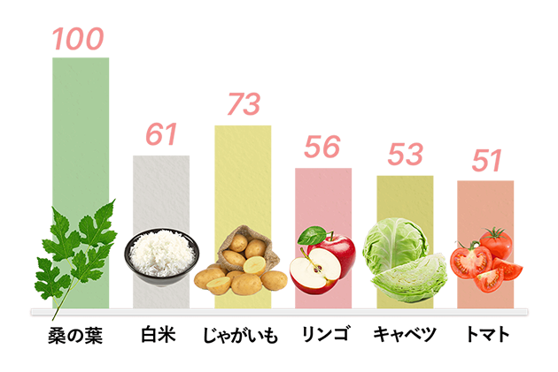 アミノ酸スコア100の桑の葉を使用