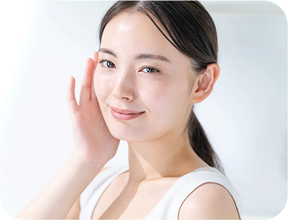 美しい肌の女性