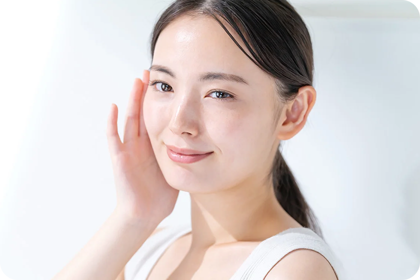 美しい肌の女性