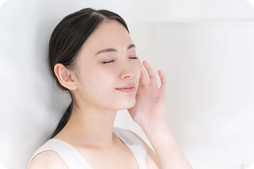 美しい肌の女性
