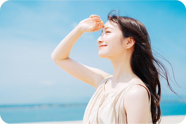 紫外線の強い季節でも安心のSPF50+/PA++++の国内最高基準UVカット。さらにUV耐水性★★*を取得し、水や汗に触れてもUV防御効果が持続します。
