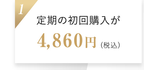 1.定期の初回購入が4,860円（税込）