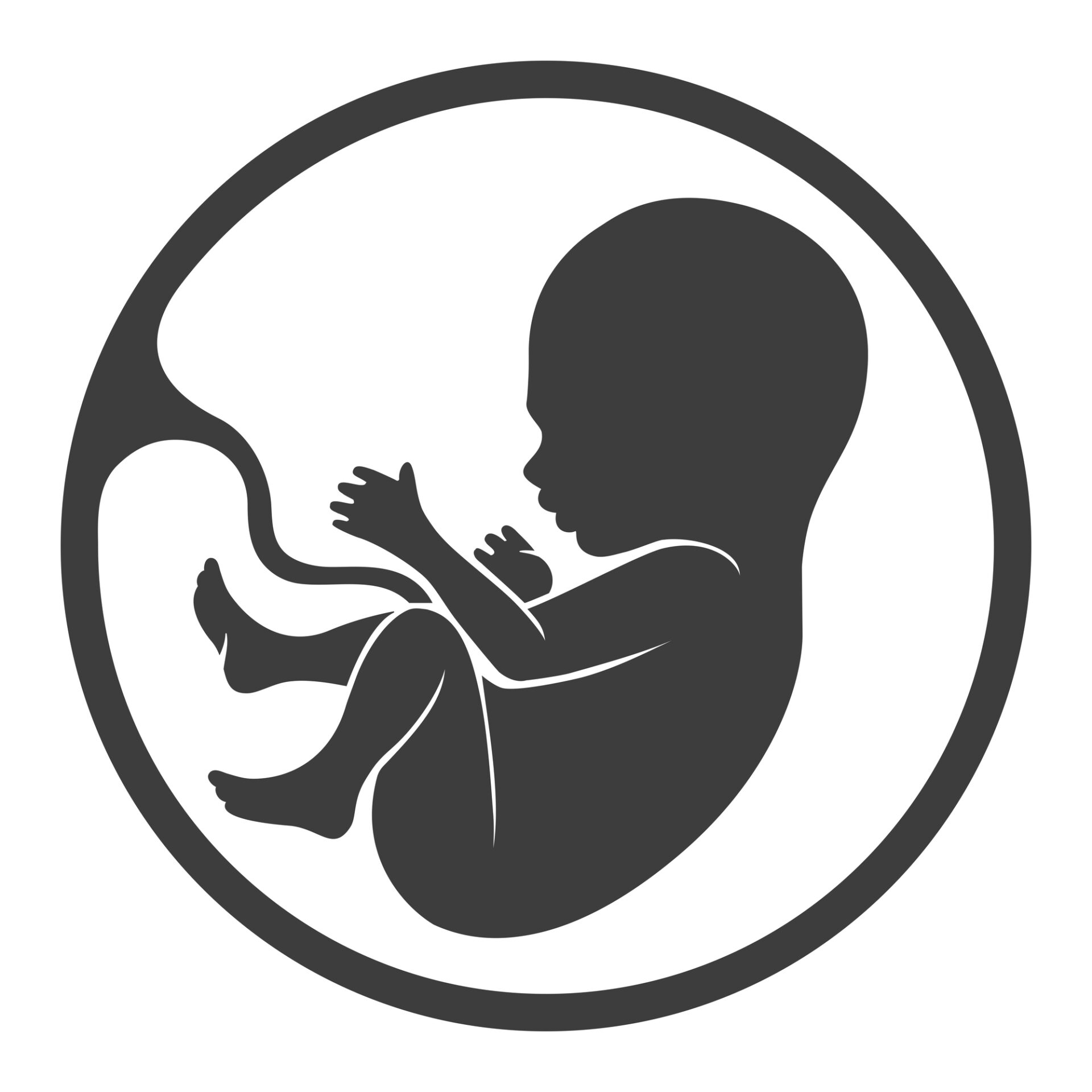 赤ちゃん　胎内　イラスト